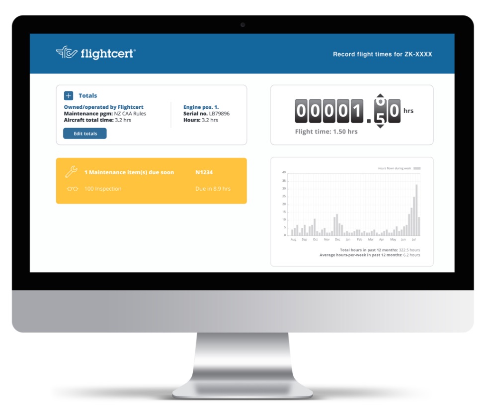 FlightCert on an iMac