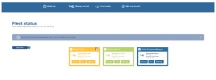 Overview of fleet with colour-coded status