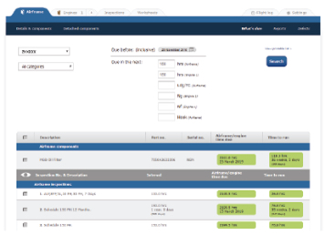 Filter maintenance items to see whats due